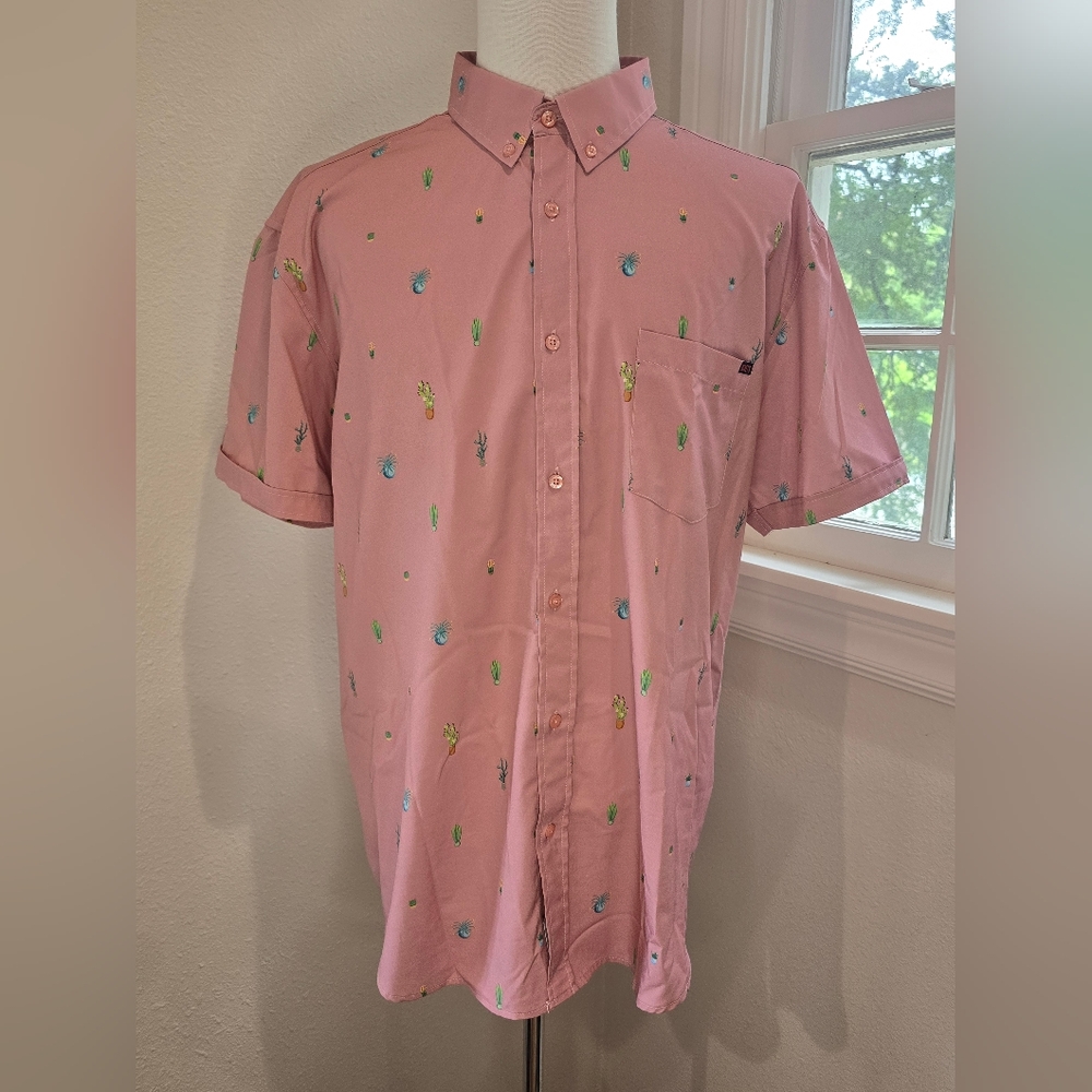 RSVLTS Pink Casual Shirt with Colorful Cacti
